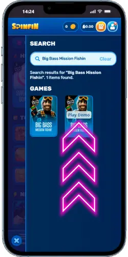 Click the demo play button to launch Big Bass Mission Fishin for free